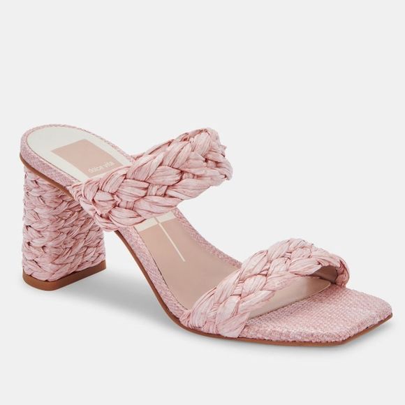Dolce Vita Shoes - DOLCE VITA Paily Raffia Heels in Pink Size 8.5 NWOT
